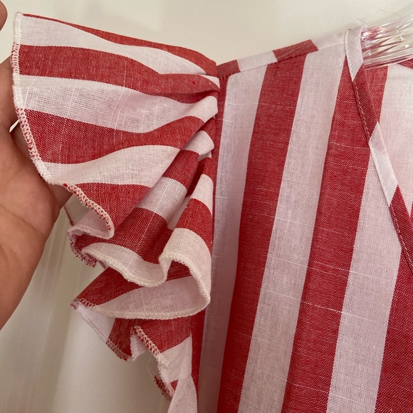 Red and white striped top - Picture 2 of 6